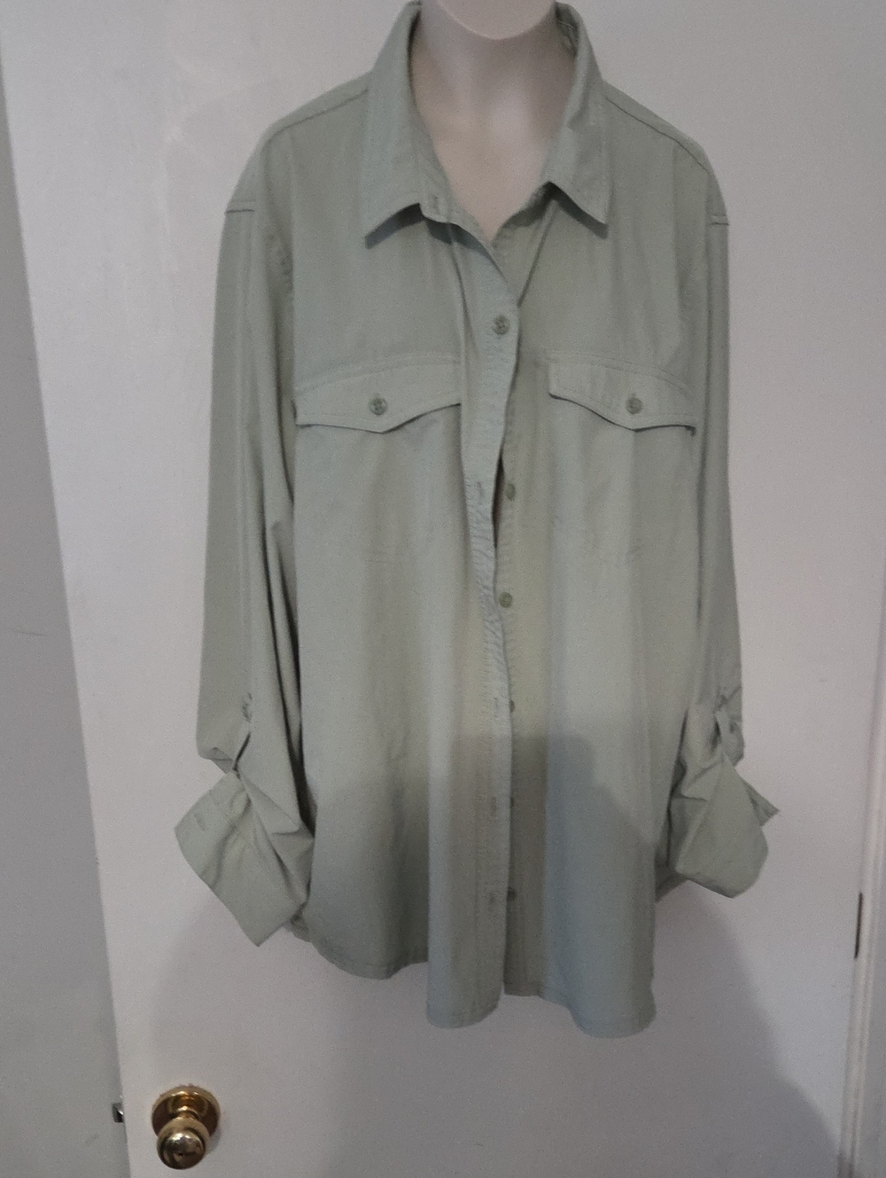 Eddie Bauer Sage Green Button-Down Shirt